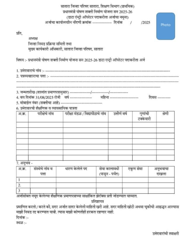 Data Entry Operator Form